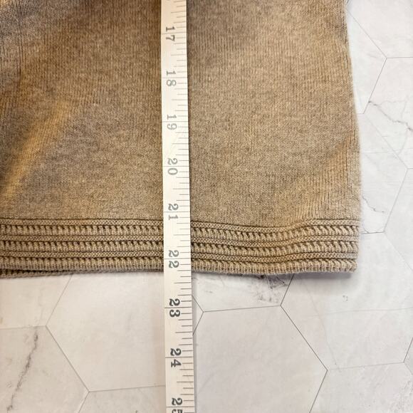 Joie V-Neck Short Sleeve Button Front Size XL Taupe Womens Cardigan Quiet Luxury - Picture 7 of 10